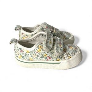 H&M Baby Girl’s Canvas Floral Shoes Size 5.5 Cottagecore